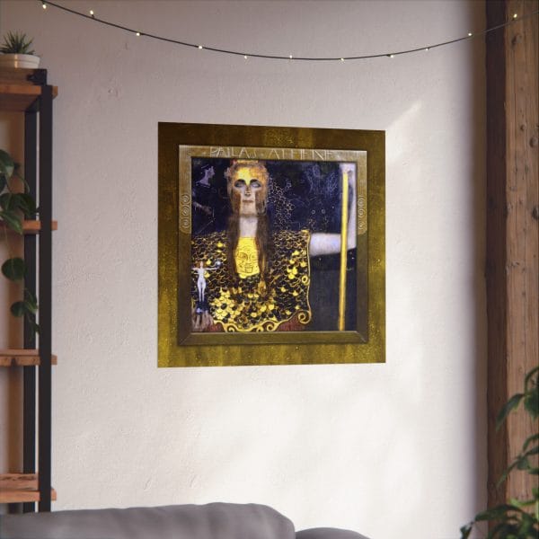 Gustav Klimt Pallas Athena - Matte Vertical Poster - Pallas Athena Artwork Print for Home Decor - Image 9