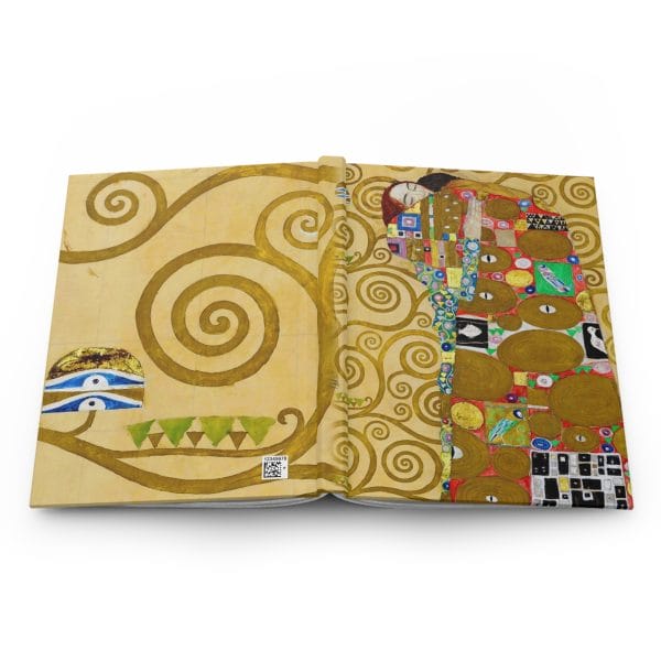 Gustav Klimt Fulfilment - Artistic Hardcover Line Ruled Journal with Elegant Swirl Design - Image 5