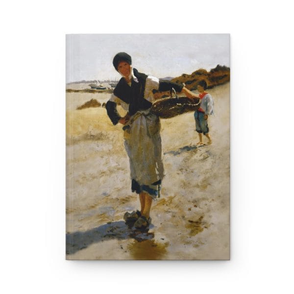 John Singer Sargent 1877 Sketch - Breton Woman with a Basket  - Artistic Hardcover Journal for Creative Minds - Lined Pages to Inspire Your Thoughts - Image 2