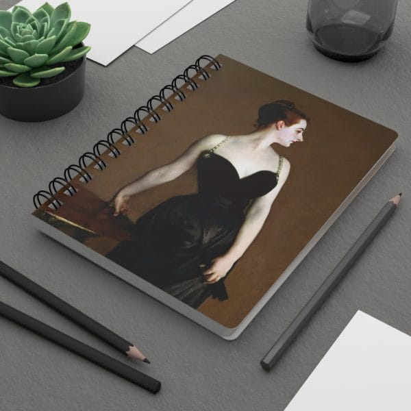 John Singer Sargent 1884 Classic - Madame X - Elegant Art Inspired Spiral Bound Journal - Perfect for Journaling, Line ruled - Image 8