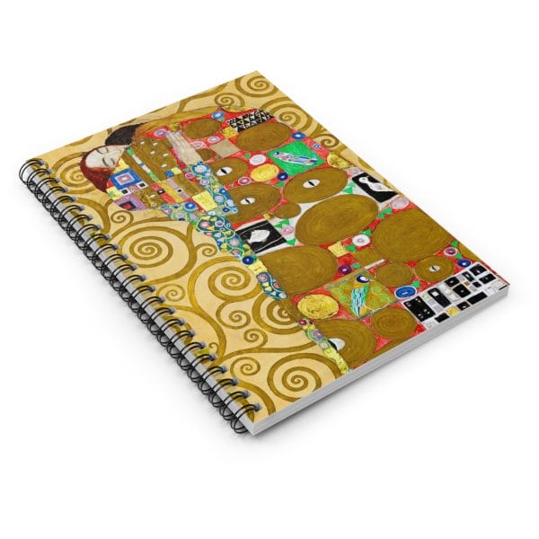 Gustav Klimt Fulfilment - Artistic Spiral Notebook - Featuring Abstract Gold Design - Image 3