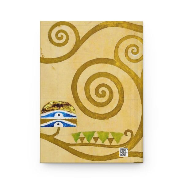Gustav Klimt Fulfilment - Artistic Hardcover Line Ruled Journal with Elegant Swirl Design - Image 3