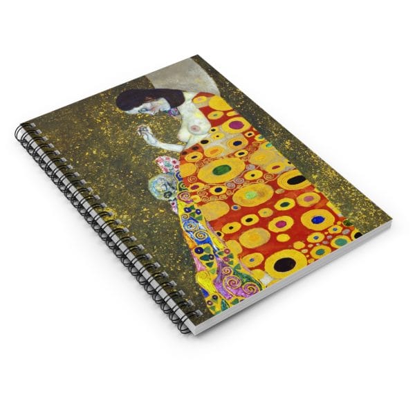 Gustav Klimt Hope II - Artistic Spiral Notebook - Colorful Abstract Design - Image 3