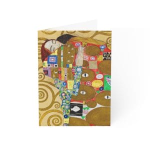 Gustav Klimt Fulfilment - Elegant Greeting Cards Set - Artistic Floral Design for All Occasions