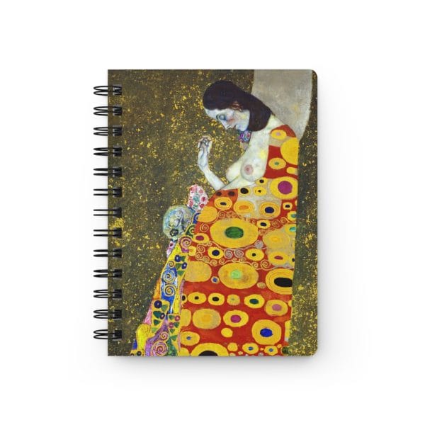 Gustav Klimt Hope II - Artistic Spiral Bound Journal - Perfect for Writers and Art Lovers - Image 2