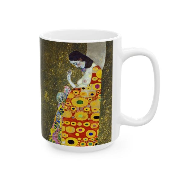 Gustav Klimt Hope II - Artistic Ceramic Mug - Colorful Abstract Design for Coffee Lovers - Image 16