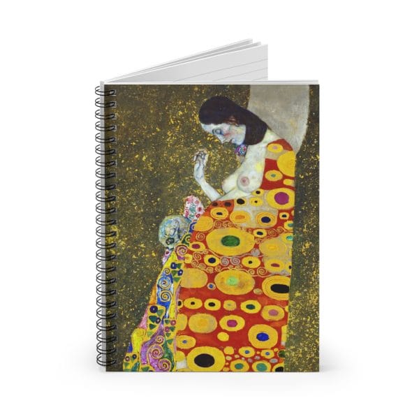 Gustav Klimt Hope II - Artistic Spiral Notebook - Colorful Abstract Design - Image 2