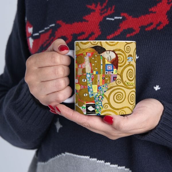 Gustav Klimt Fulfilment - Artistic Ceramic Mug - Unique Spiral Design for Coffee Lovers - Image 10