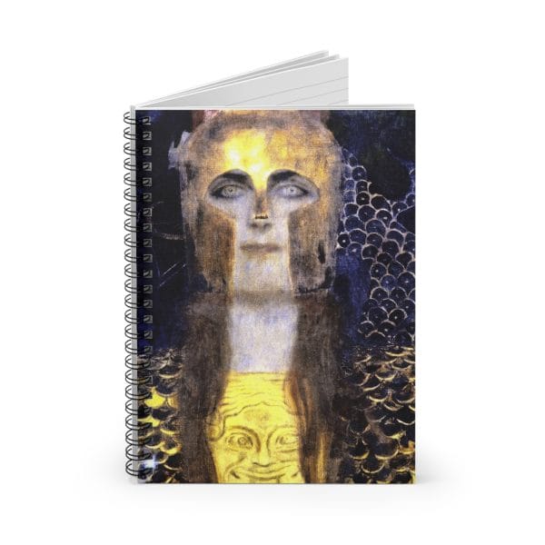 Gustav Klimt Pallas Athena - Mystical Spirit Spiral Notebook – Ruled Line for Creative Minds - Image 2