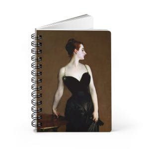 John Singer Sargent 1884 Classic - Madame X - Elegant Art Inspired Spiral Bound Journal - Perfect for Journaling, Line ruled