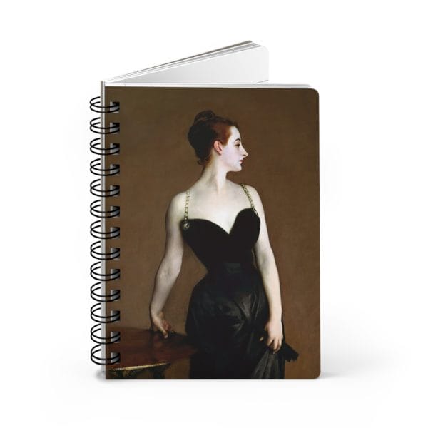 John Singer Sargent 1884 Classic - Madame X - Elegant Art Inspired Spiral Bound Journal - Perfect for Journaling, Line ruled