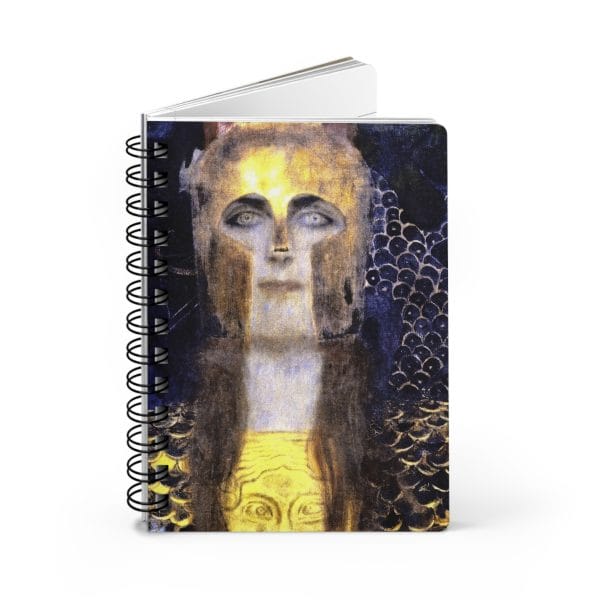 Gustav Klimt Pallas Athena - Mystical Spiral Bound Journal - Inspiring Art for Creative Minds