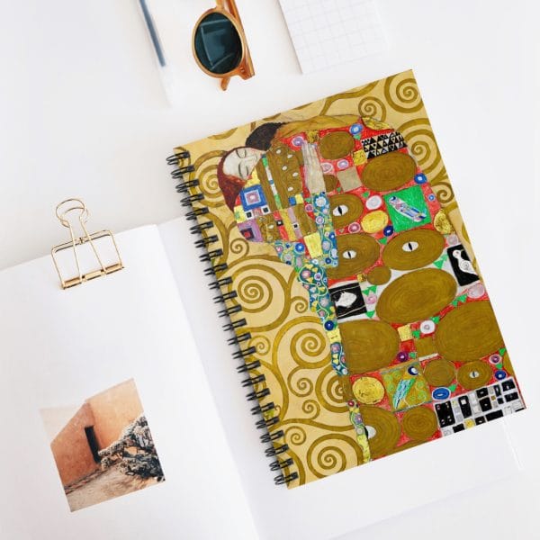 Gustav Klimt Fulfilment - Artistic Spiral Notebook - Featuring Abstract Gold Design - Image 5