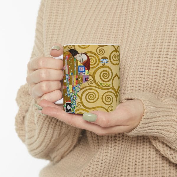 Gustav Klimt Fulfilment - Artistic Ceramic Mug - Unique Spiral Design for Coffee Lovers - Image 9