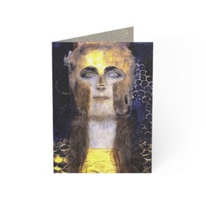Gustav Klimt Pallas Athena - Elegant Greeting Cards Set - Artistic Design for Any Occasion (1, 10, 30, 50pcs)