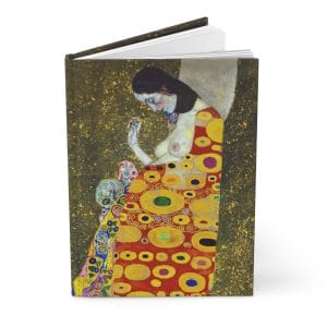 Gustav Klimt Hope II - Artistic Hardcover Ruled Line Journal for Creative Souls