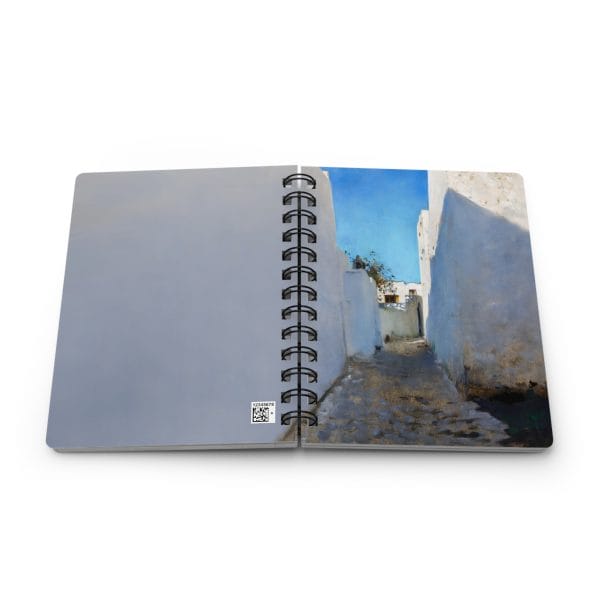 John Singer Sargent A Moroccan Street Scene 1879 - 1880 - Meditative Spiral Bound Journal - Serene Street Scene Design - Image 6