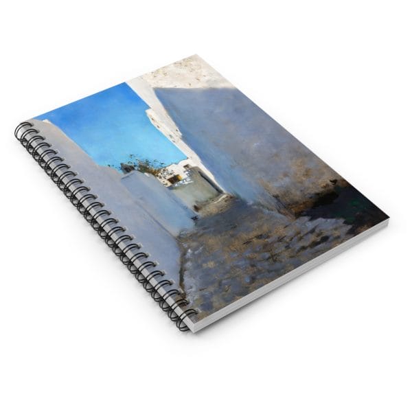 John Singer Sargent A Moroccan Street Scene 1879 - 1880 - Artistic Spiral Notebook - Ruled Lines, Ideal for Creativity and Inspiration - Image 3