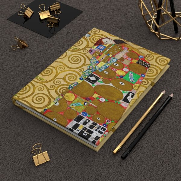 Gustav Klimt Fulfilment - Artistic Hardcover Line Ruled Journal with Elegant Swirl Design - Image 6