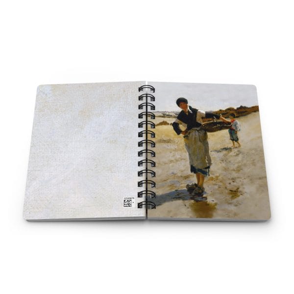 John Singer Sargent 1877 Sketch - Breton Woman with a Basket  - Artistic Spiral Bound Journal - Coastal Fisherwoman Design - Image 7