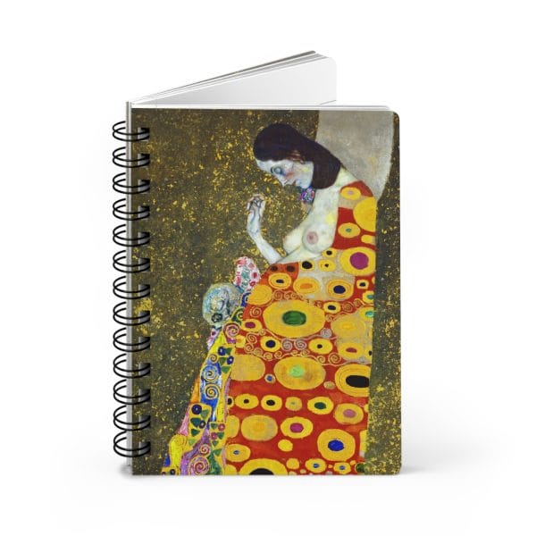 Gustav Klimt Hope II - Artistic Spiral Bound Journal - Perfect for Writers and Art Lovers