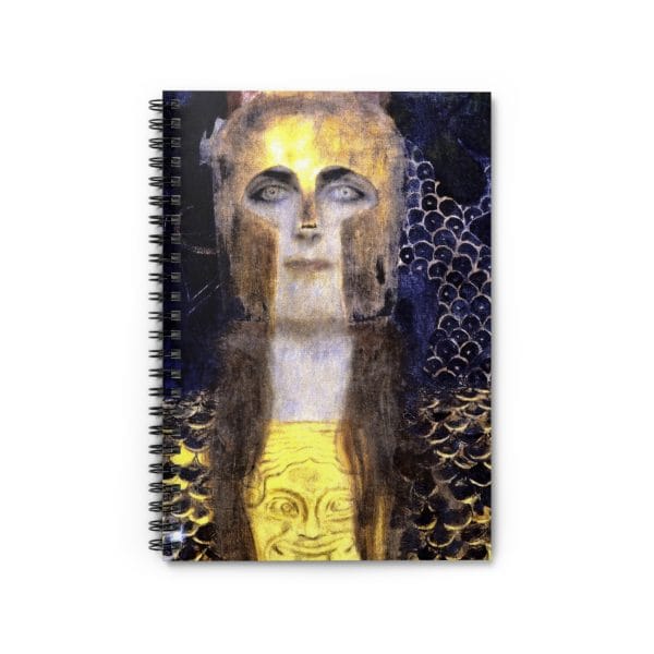 Gustav Klimt Pallas Athena - Mystical Spirit Spiral Notebook – Ruled Line for Creative Minds