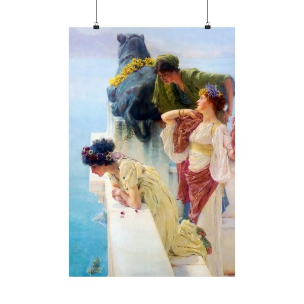 Lawrence Alma-Tadema - A Coign of Vantage 1895 - Elegant Matte Vertical Posters - Art of Observation