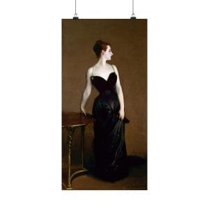 John Singer Sargent 1884 Classic - Madame X - Elegant Matte Vertical Poster - Classic Lady in Black Dress Wall Art