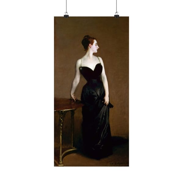 John Singer Sargent 1884 Classic - Madame X - Elegant Matte Vertical Poster - Classic Lady in Black Dress Wall Art