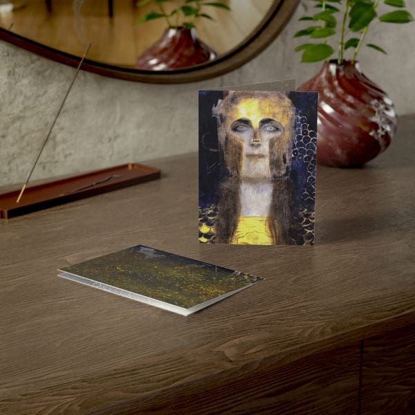 Gustav Klimt Pallas Athena - Elegant Greeting Cards Set - Artistic Design for Any Occasion (1, 10, 30, 50pcs) - Image 11