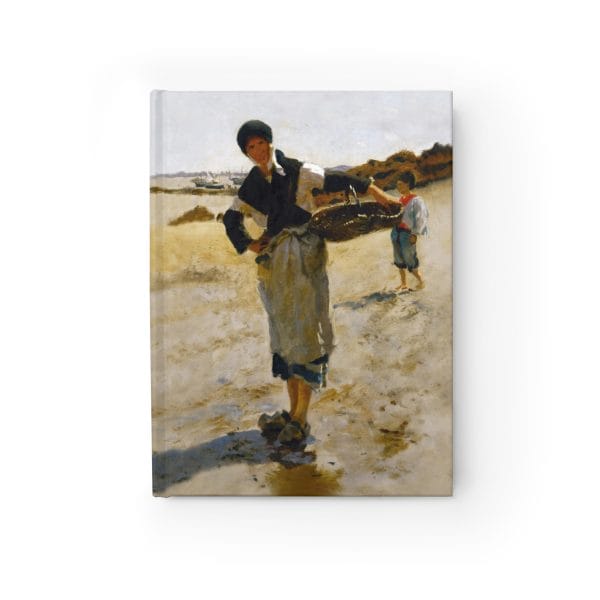 John Singer Sargent 1877 Sketch - Breton Woman with a Basket  - Artistic Seaside Journal - Blank Pages for Inspiration - Image 2