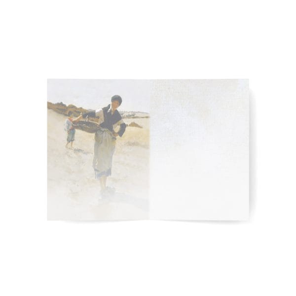 John Singer Sargent 1877 Sketch - Breton Woman with a Basket  - Artistic Greeting Cards Set - 1 to 50 Pieces for Every Occasion - Image 5