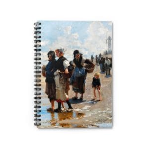 John Singer Sargent - En Route pour la Pêche - Artistic Spiral Notebook - Ruled Lines, Journal, Gift for Students, Elegant Writing Pad