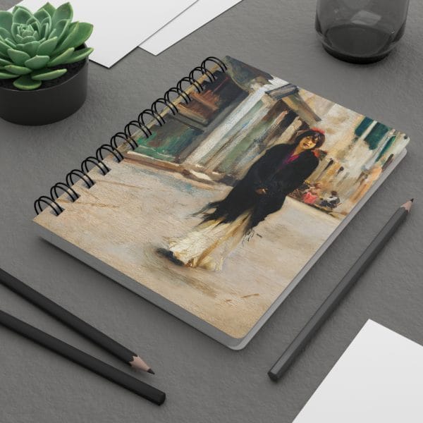 John Singer Sargent Iconic - Street in Venice, Artistic Spiral Notebook, Artistic Spiral Bound Journal - Vintage Street Scenes - Image 8