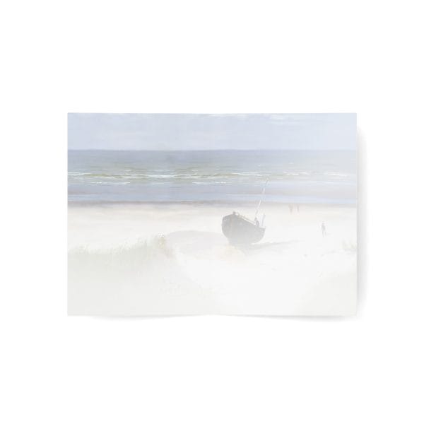 Berndt Lindholm - Boat on the Shore - (1870) - Coastal Scene Greeting Cards - Set of 10, 30, or 50 - Perfect for Any Occasion - Image 4