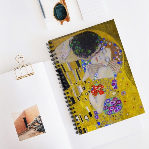 Gustav Klimt The Kiss - Romantic Spiral Notebook - Ruled Line - for Art Lovers - Image 5