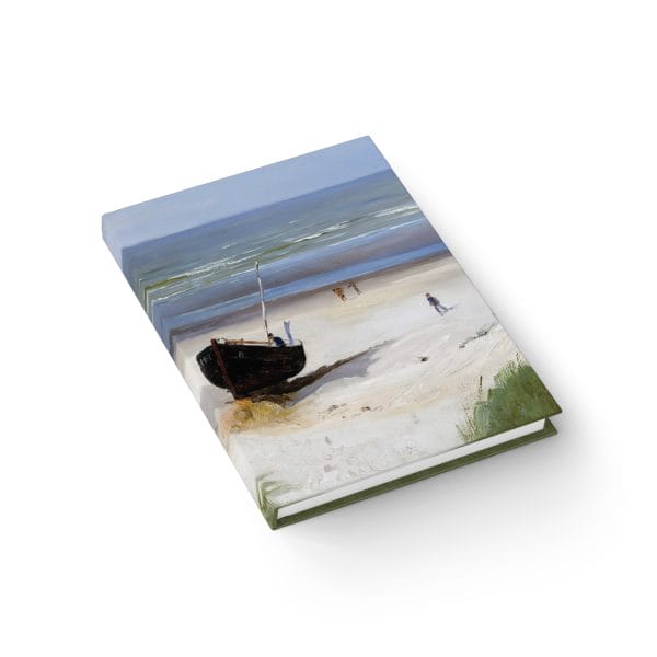 Berndt Lindholm - Boat on the Shore - (1870) - Coastal Serenity Journal - Blank Pages for Reflection and Inspiration