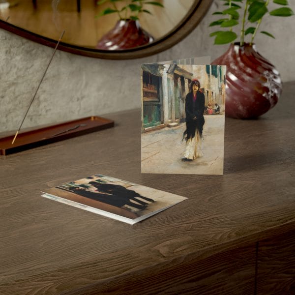 John Singer Sargent Iconic - Street in Venice, Artistic Vintage Greeting Cards Set - 1 to 50pcs - Perfect for Writing Personal Messages - Image 11