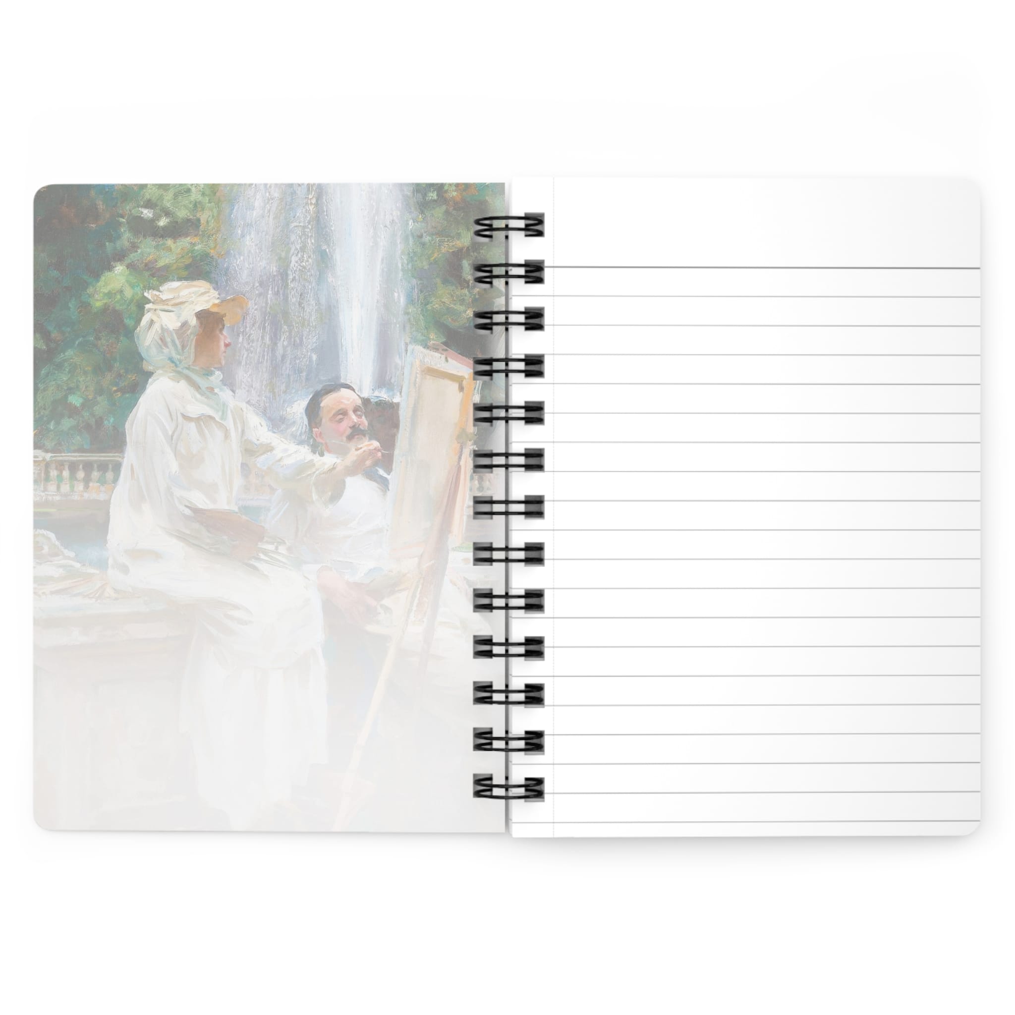 John Singer Sargent Masterpiece - The Fountain at Villa Torlonia, Artistic Spiral Bound Journal - Classic Painting Design for Creative Minds - Image 4