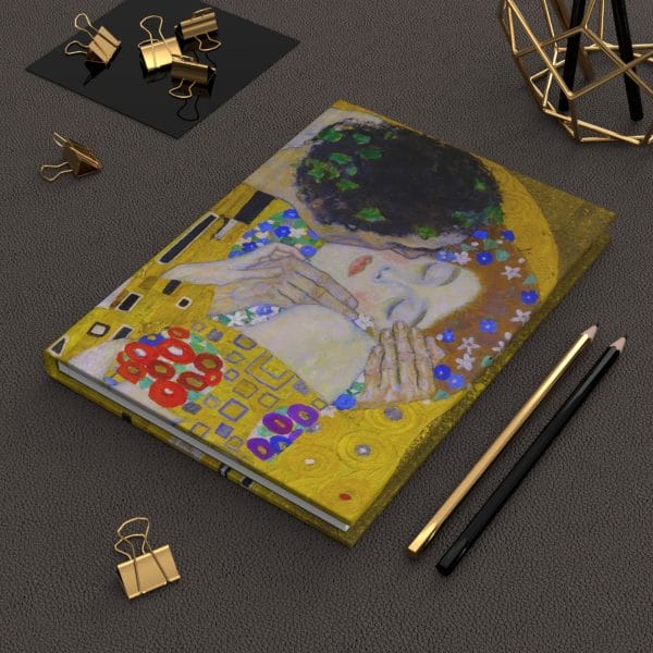 Gustav Klimt The Kiss - Artistic Hardcover Journal - Ruled Line - Romantic Kiss Design - Image 6