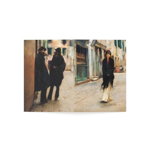 John Singer Sargent Iconic - Street in Venice, Artistic Vintage Greeting Cards Set - 1 to 50pcs - Perfect for Writing Personal Messages - Image 3