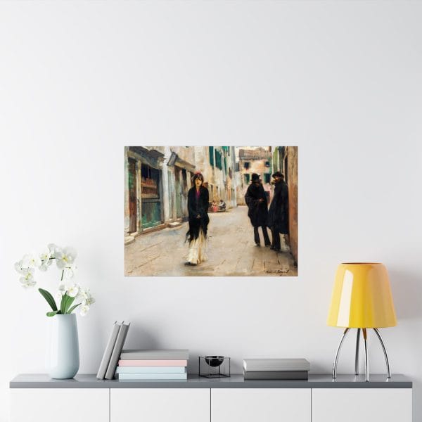 John Singer Sargent Iconic - Street in Venice, Elegant Matte Horizontal Art Poster - Vintage Street Scene Decor - Image 9