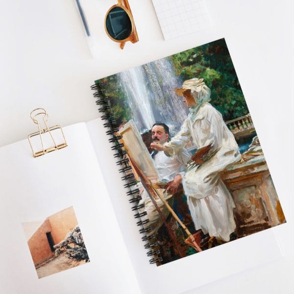 John Singer Sargent Masterpiece - The Fountain at Villa Torlonia, Artistic Spiral Notebook - Vintage Painting Design for Creative Souls - Image 5