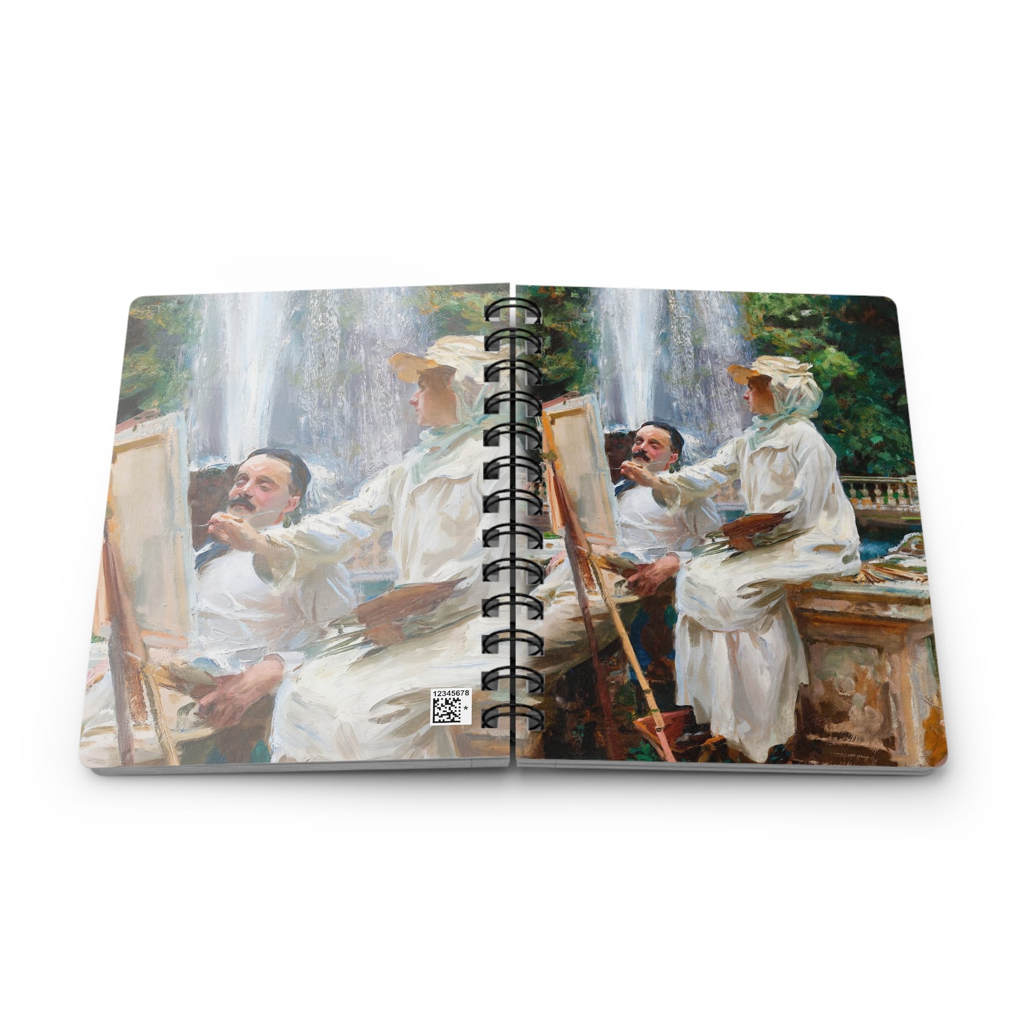 John Singer Sargent Masterpiece - The Fountain at Villa Torlonia, Artistic Spiral Bound Journal - Classic Painting Design for Creative Minds - Image 7