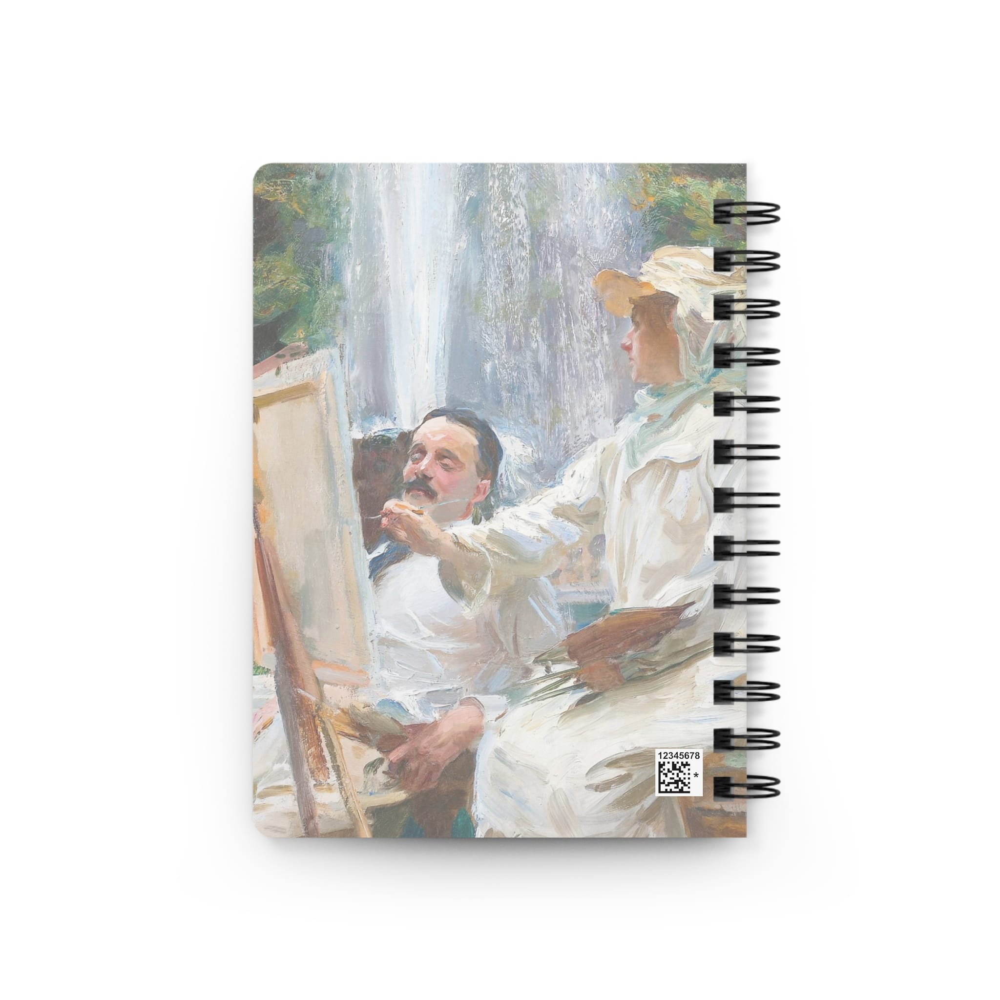 John Singer Sargent Masterpiece - The Fountain at Villa Torlonia, Artistic Spiral Bound Journal - Classic Painting Design for Creative Minds - Image 3