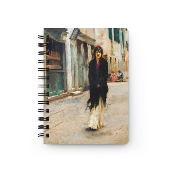 John Singer Sargent Iconic - Street in Venice, Artistic Spiral Notebook, Artistic Spiral Bound Journal - Vintage Street Scenes - Image 2
