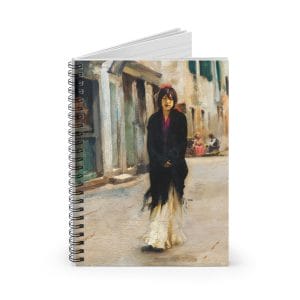 John Singer Sargent Iconic - Street in Venice, Artistic Spiral Notebook - Ruled Line for Creative Souls, Ideal for Journaling and Inspiration