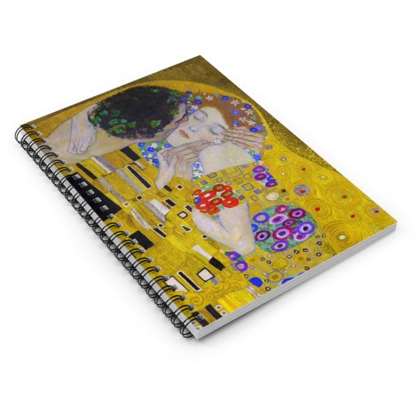 Gustav Klimt The Kiss - Romantic Spiral Notebook - Ruled Line - for Art Lovers - Image 3