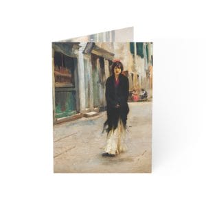 John Singer Sargent Iconic - Street in Venice, Artistic Vintage Greeting Cards Set - 1 to 50pcs - Perfect for Writing Personal Messages