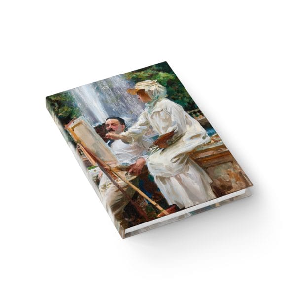 John Singer Sargent Masterpiece - The Fountain at Villa Torlonia, Artistic Inspiration Journal - Blank Sketchbook